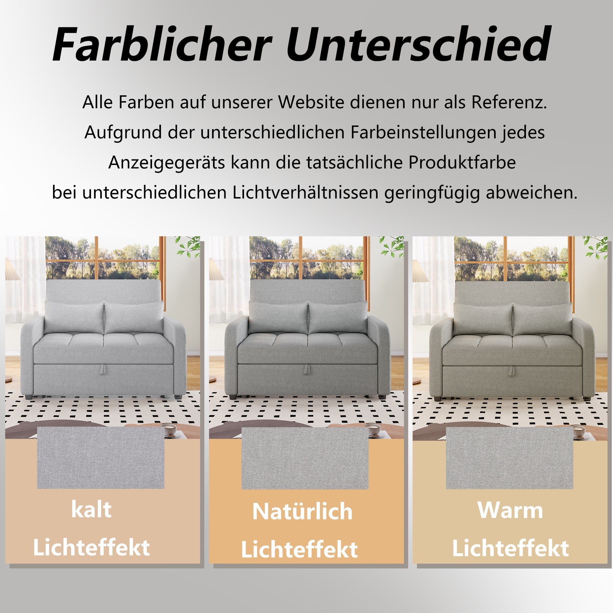 Sofa Bed, Multifunctional Folding Adjustable Backrest 180x127cm