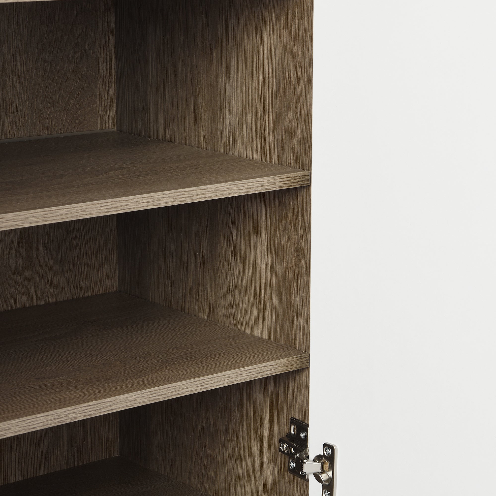 Shoe Storage Bench and Cabinet with Padded Seat, Adjustable Shelves, white