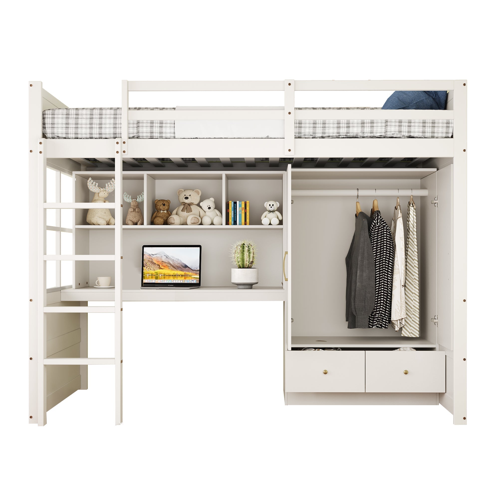 Dining Trolley Sideboard Extendable Fold-Down Worktop Storage Casters Blue/Solid Wood Grain