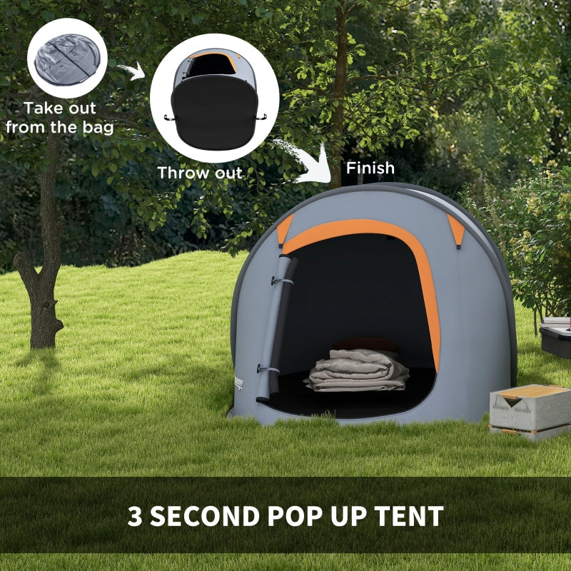 Pop-Up Dome Tent, Two-Man with Accessories - Grey