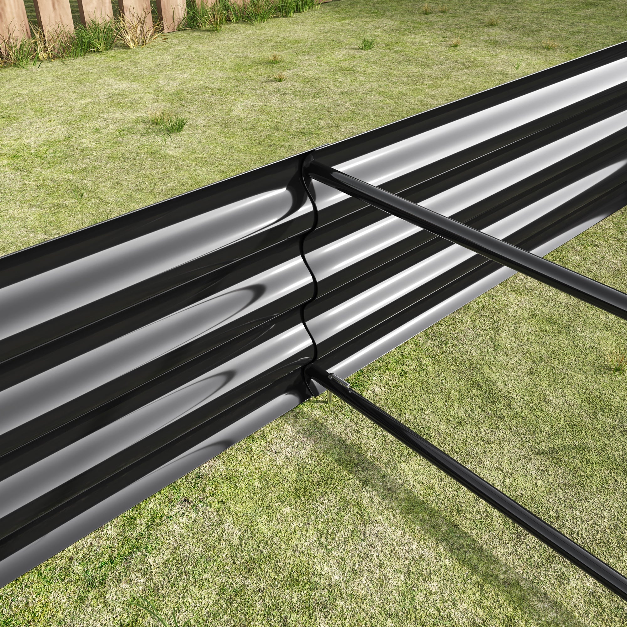 Metal Raised Garden Bed, Robust Steel Rustproof Durable Kit, Anthra