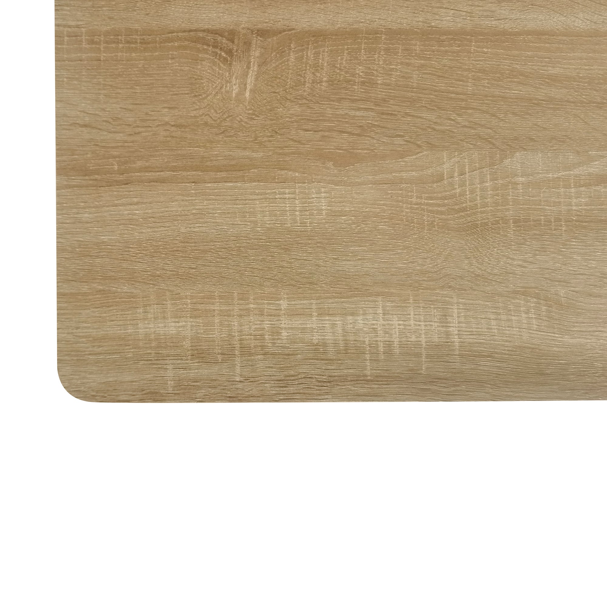4 Seater Dining Table, Rectangle Modern Kitchen & Dining Room Furniture, Oak Colored MDF Wood