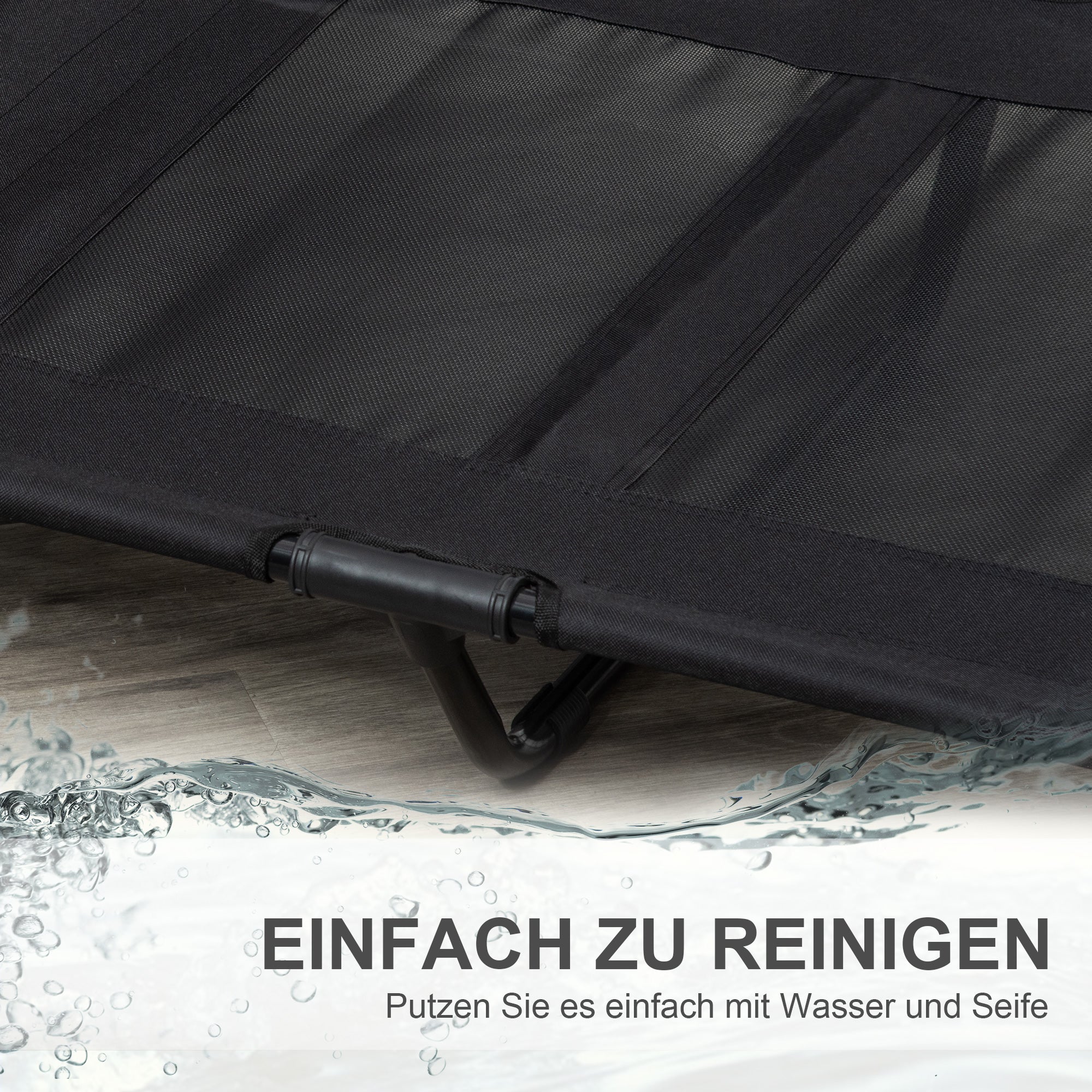 Hundeliege, erhöhtes Outdoor-Bett & Sofa, Oxford Schwarz
