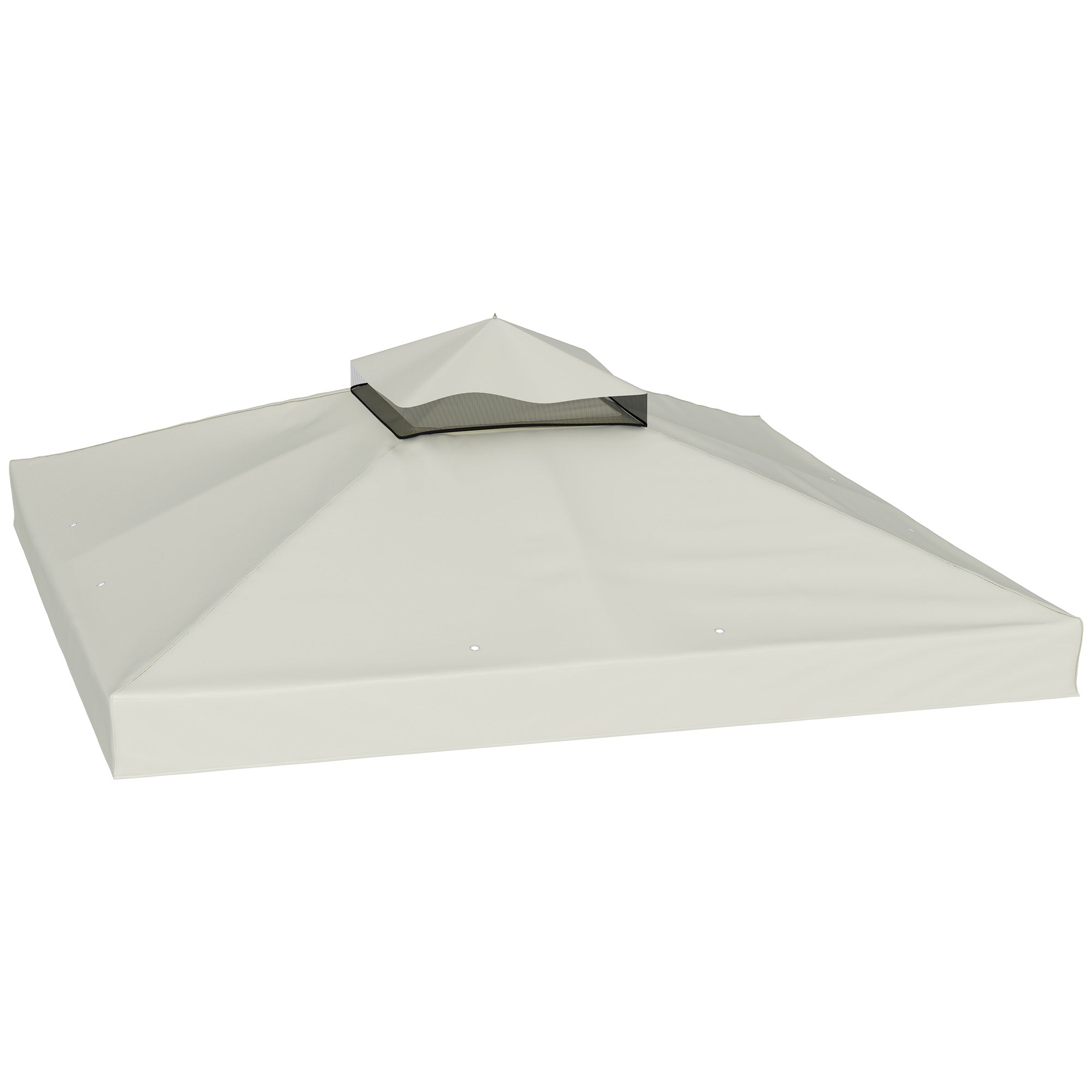 Gazebo Replacement Roof, Waterproof Double Cover, Oxford Fabric, Light Grey
