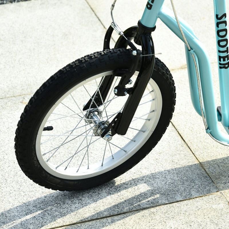 Scooter Roller Children's Scooter, Pneumatic Tires 16/12 inches, Blue