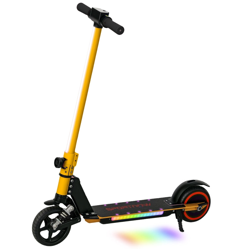 SPORTNOW Folding Electric Scooter, Dual Brakes, Front Suspension, Gold Tone