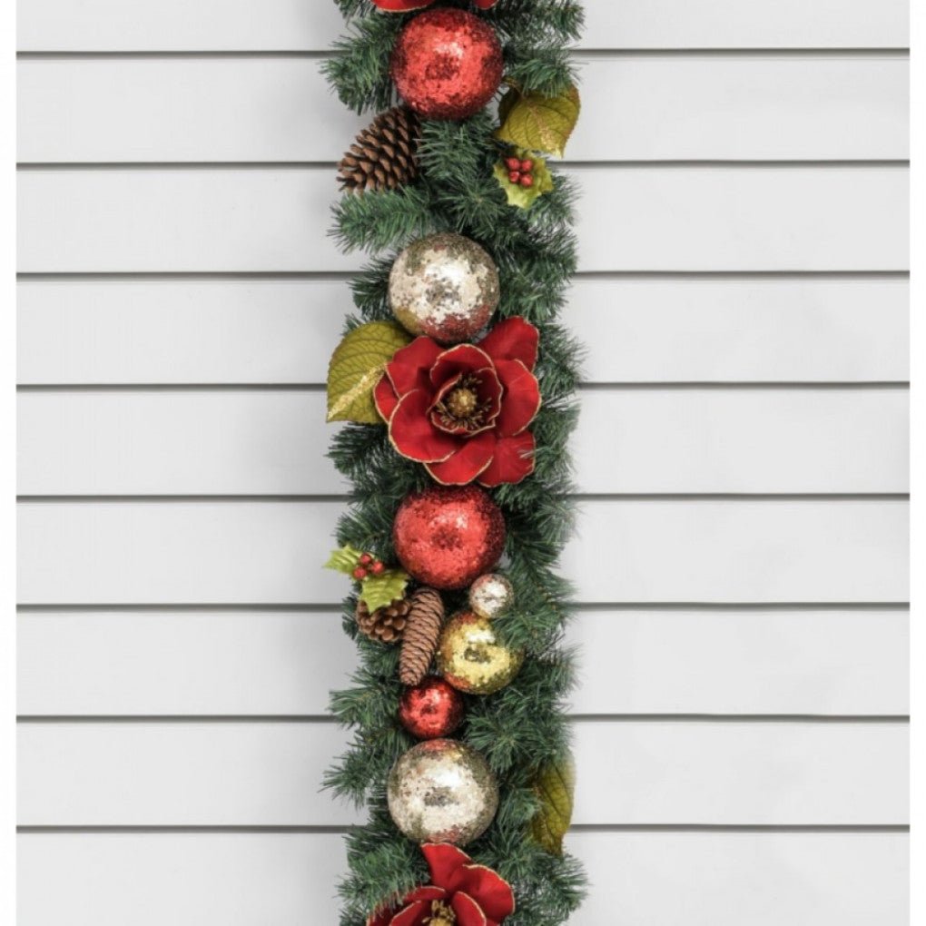 6ft Magnolia/cone/ball Garland - Rathwood Store