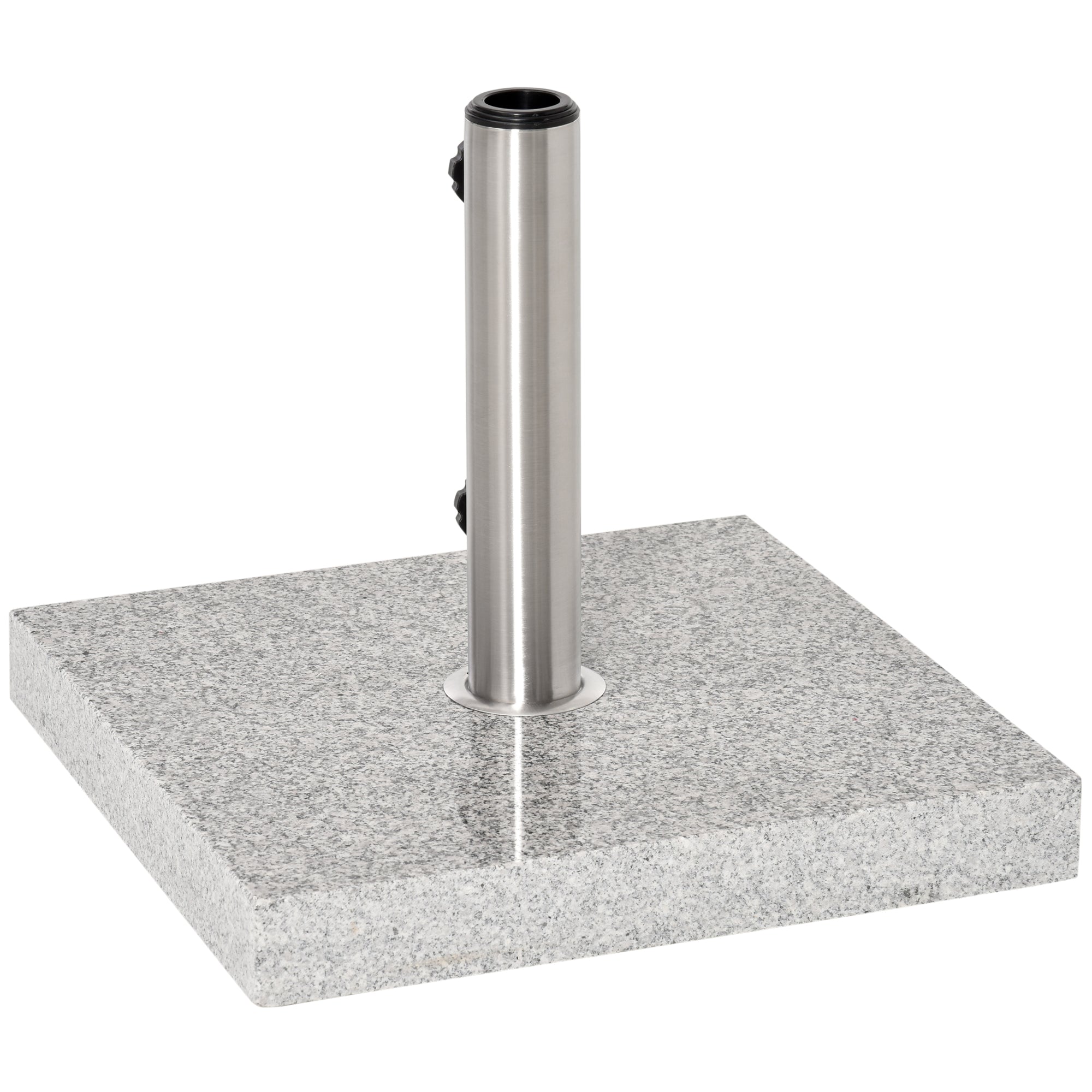 Mobile Parasol Stand, Stable Base 28kg, Marble/Stainless Steel