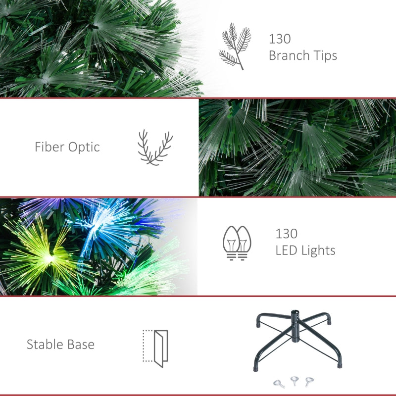 Artificial Christmas Tree, LED Lights, Star Top, Green