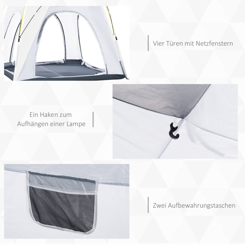 Kuppelzelt, 4 Personen, leicht, wasserdicht, UV 50+