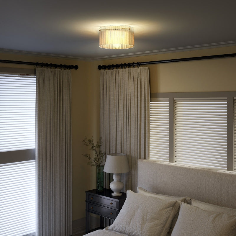 Ceiling lamp with acrylic lampshade, metal, halogen and LED compatible