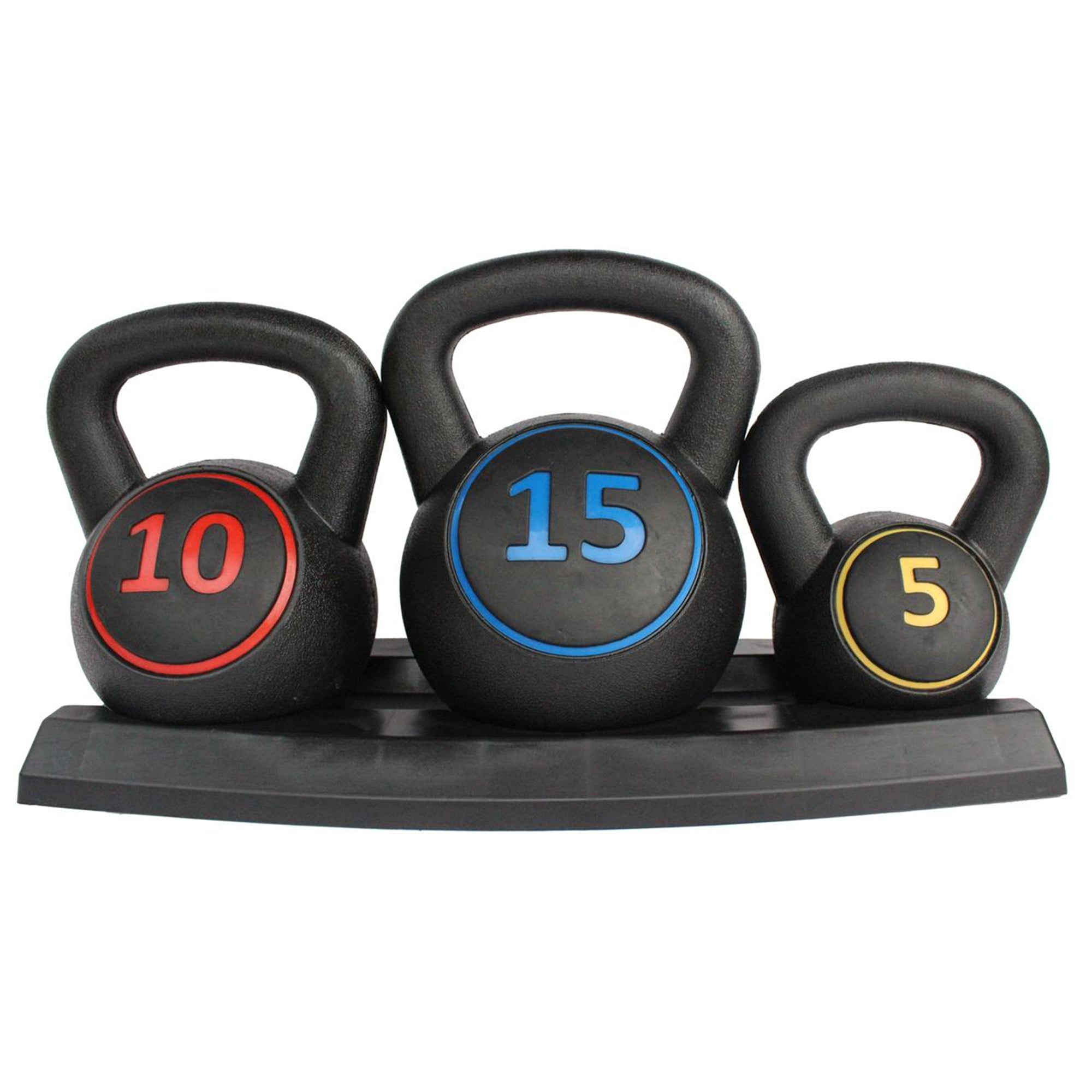 Kettlebell Set, 5/10/15LB Non-Slip Handle, Home Gym Equipment