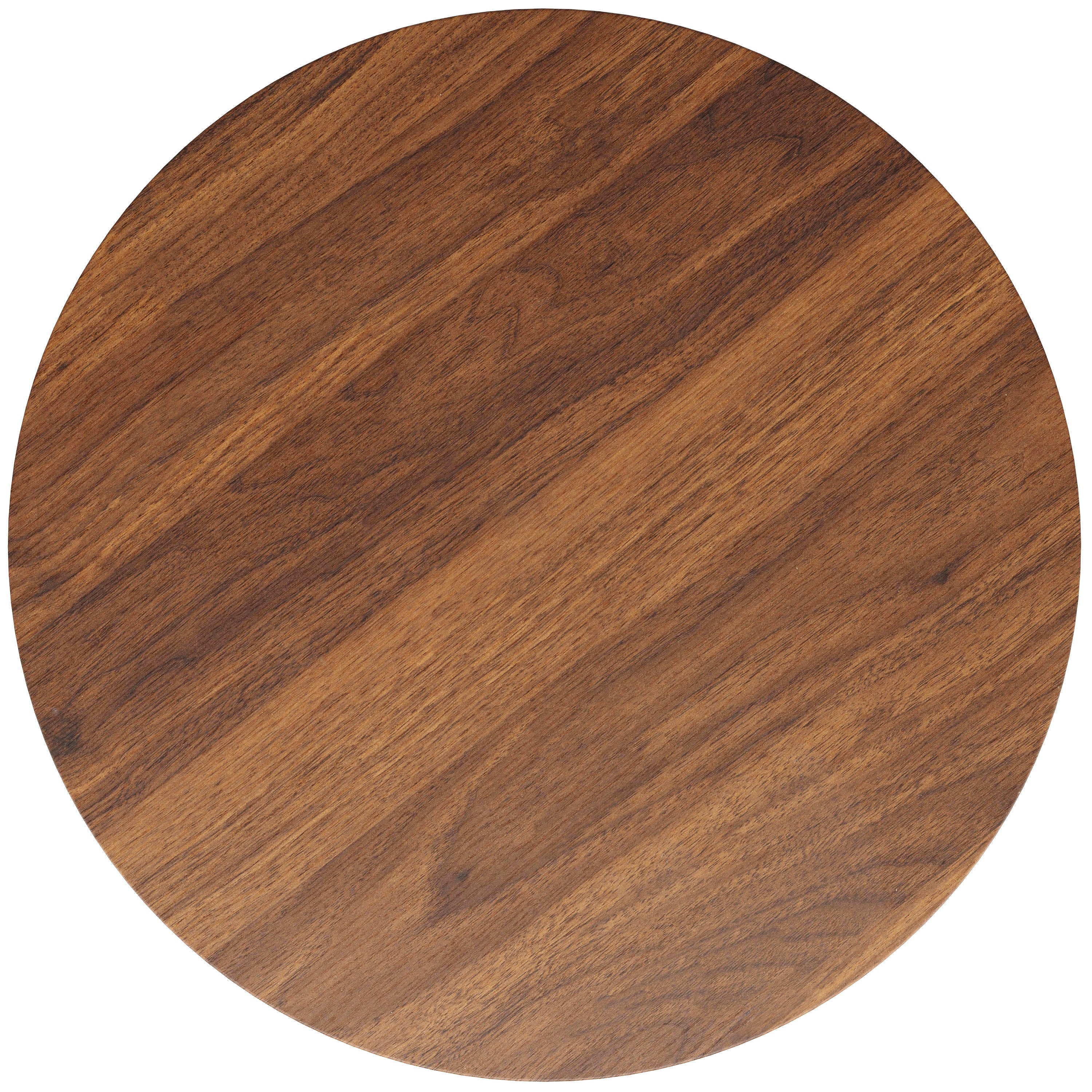 Dining Set 5-Piece Round Table 80cm 4 Chairs Velvet - Walnut/Black