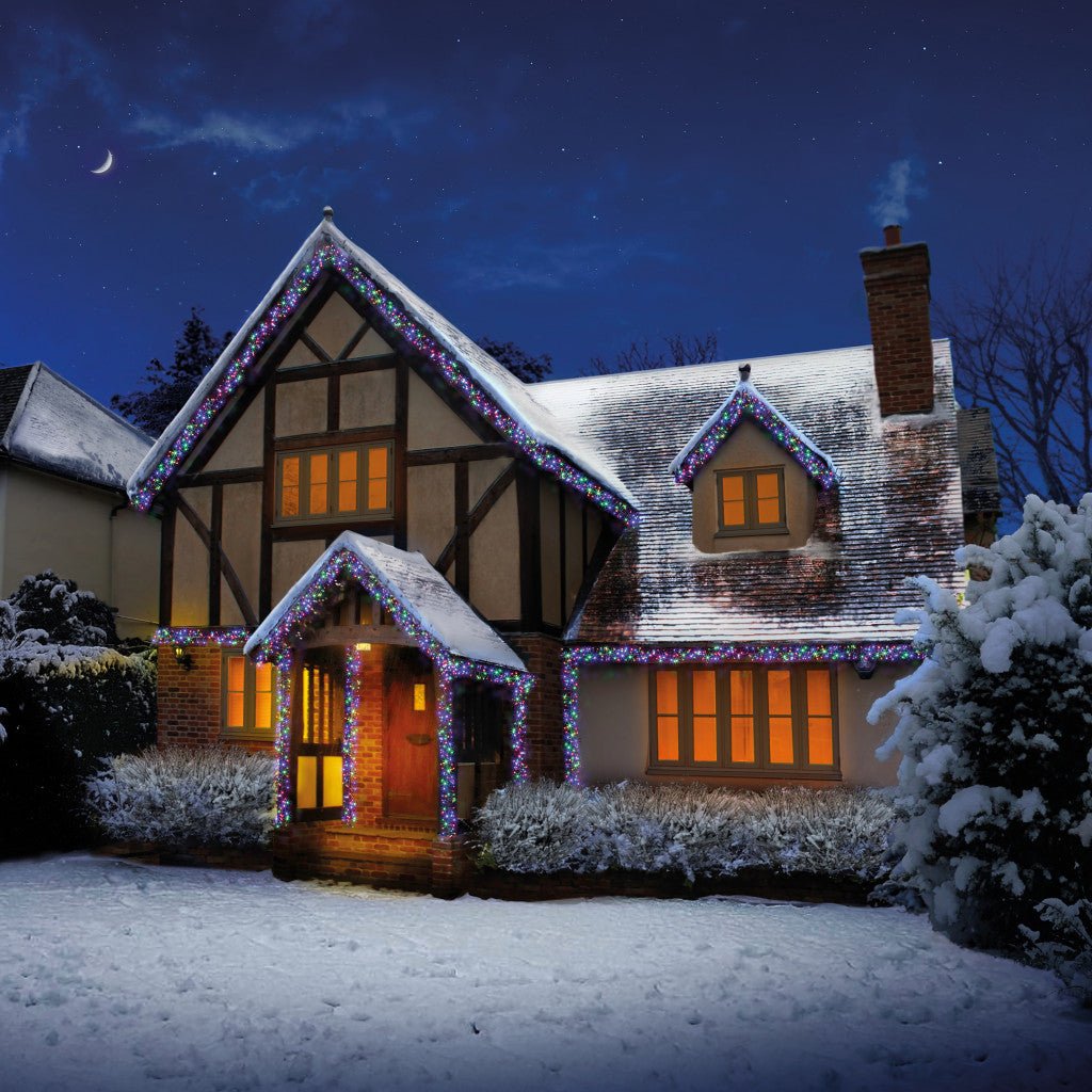 720 Multi Action LED Cluster Christmas Lights with Timer - Multi - Coloured - Rathwood Store