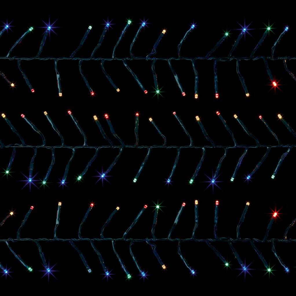 720 Multi Action LED Cluster Christmas Lights with Timer - Multi - Coloured - Rathwood Store