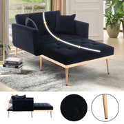 Armchair, Adjustable Backrest Folding Recliner, Ferrous