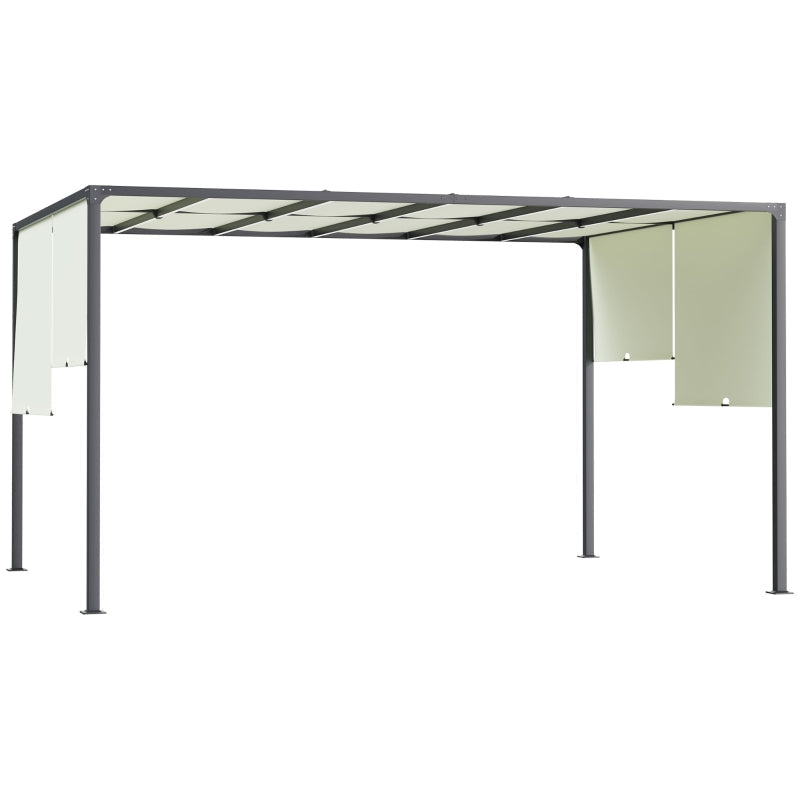 3 x 4m Outdoor Pergola, Garden Canopy Shade, Cream White