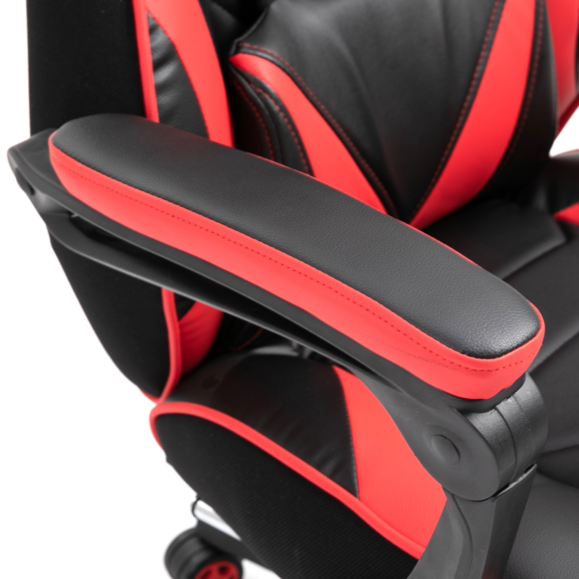 Bürostuhl Gaming-Stuhl, Massagefunktion, höhenverstellbar, Kunstleder Schwarz
