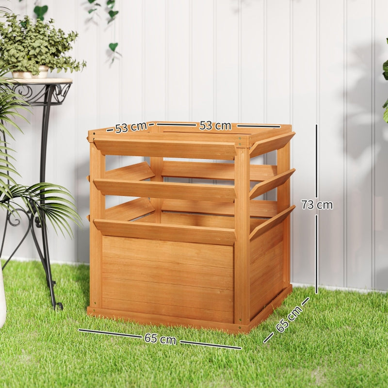 Raised Bed Planter with Trellis, Open Floor, Wood