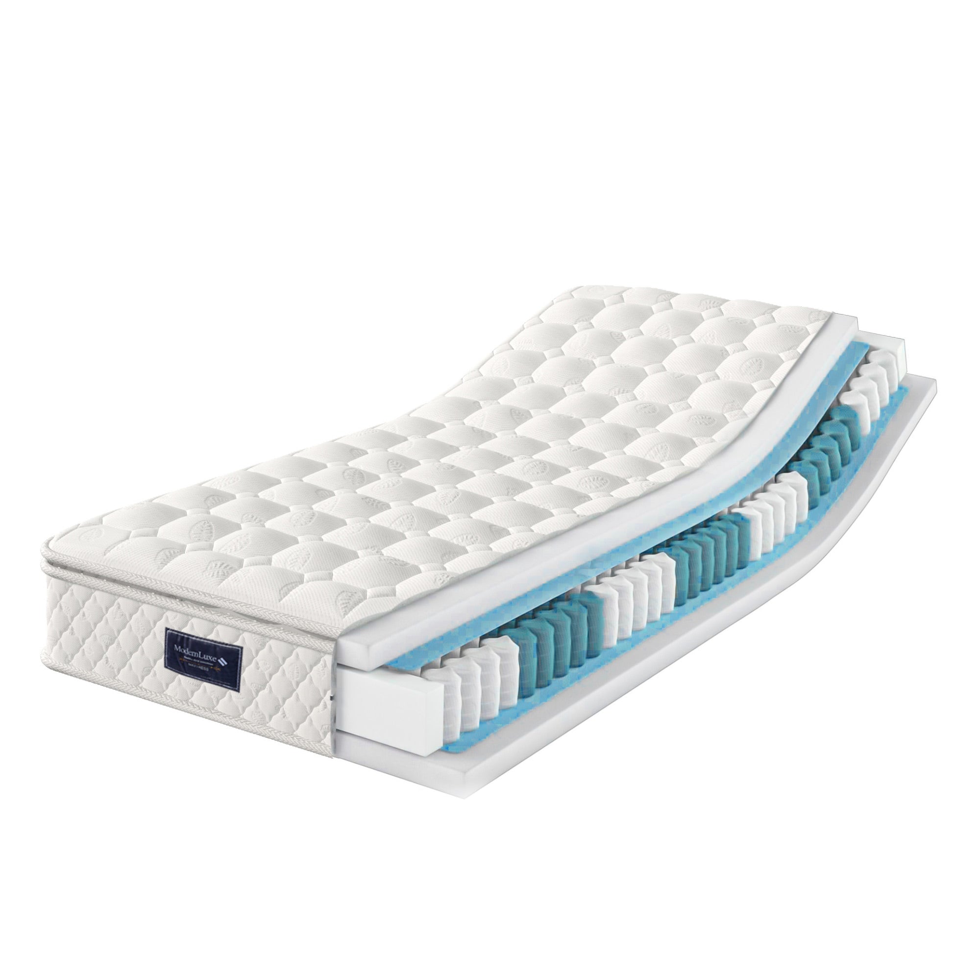 7-Zone Pocket Spring & Cold Foam Mattress, Quilted Microfibre – 90×200cm, Firm H3