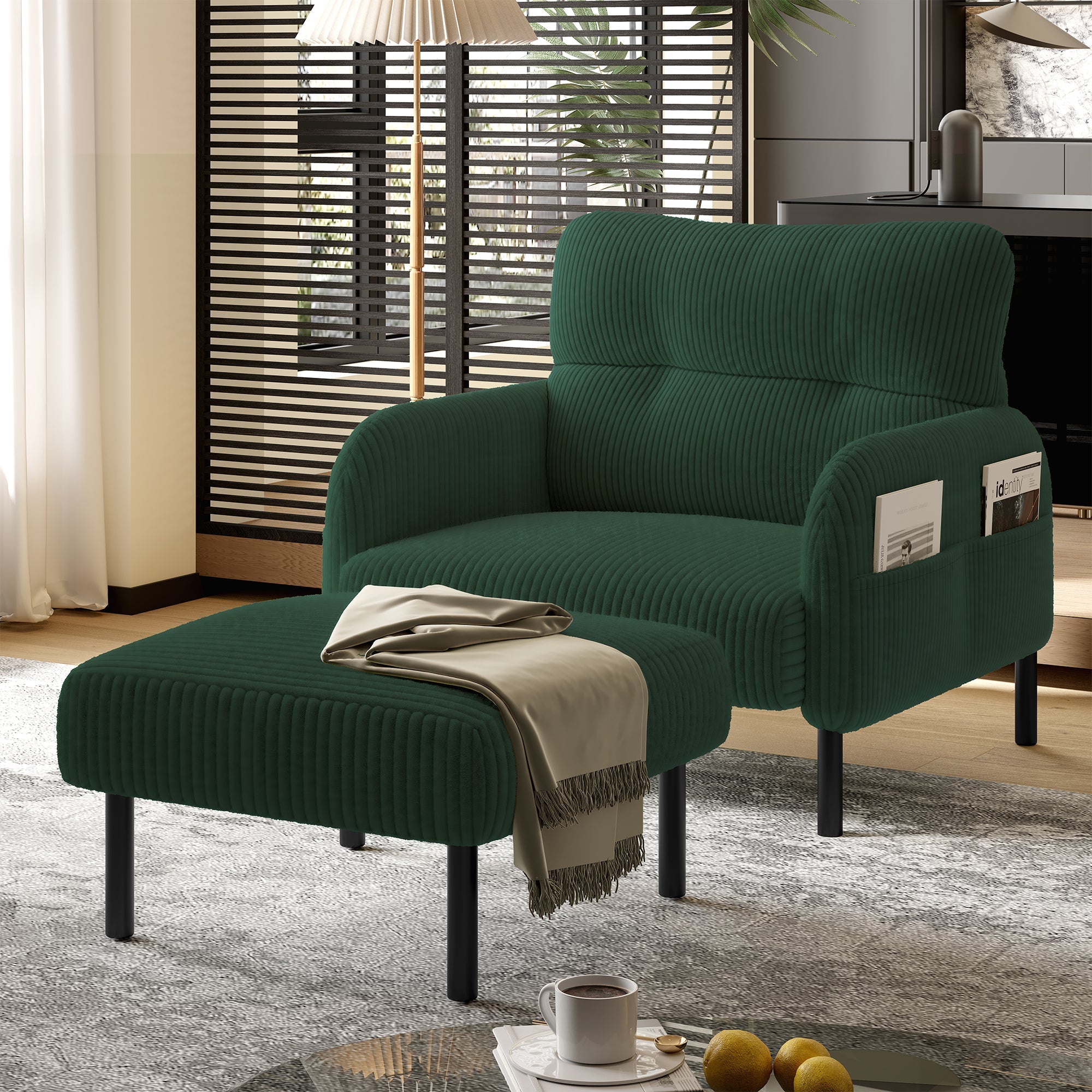 Sofa bed daybed 140x200cm with ambient lighting and remote control