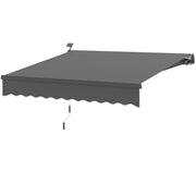 Clamp Awning, Hand Crank Solar Light UV 50+, 300cm, Gray