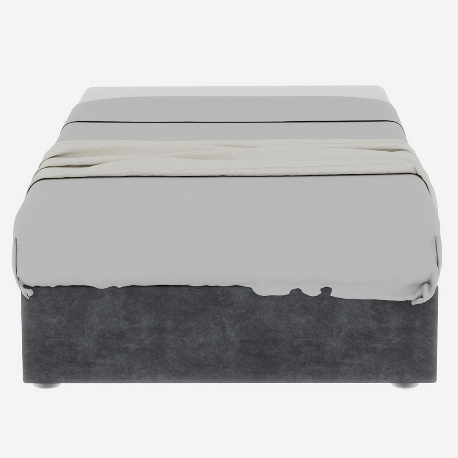 Bed Frame Simple Style 90x200 cm Gas Lift Dutch Velvet Grey