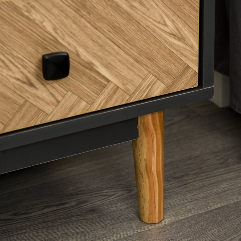 Chest of Drawers, 5-Drawer Storage Cabinet with Metal Handles