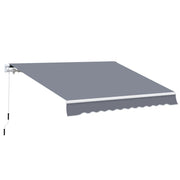 Manual Retractable Awning 4m x 3m - Grey