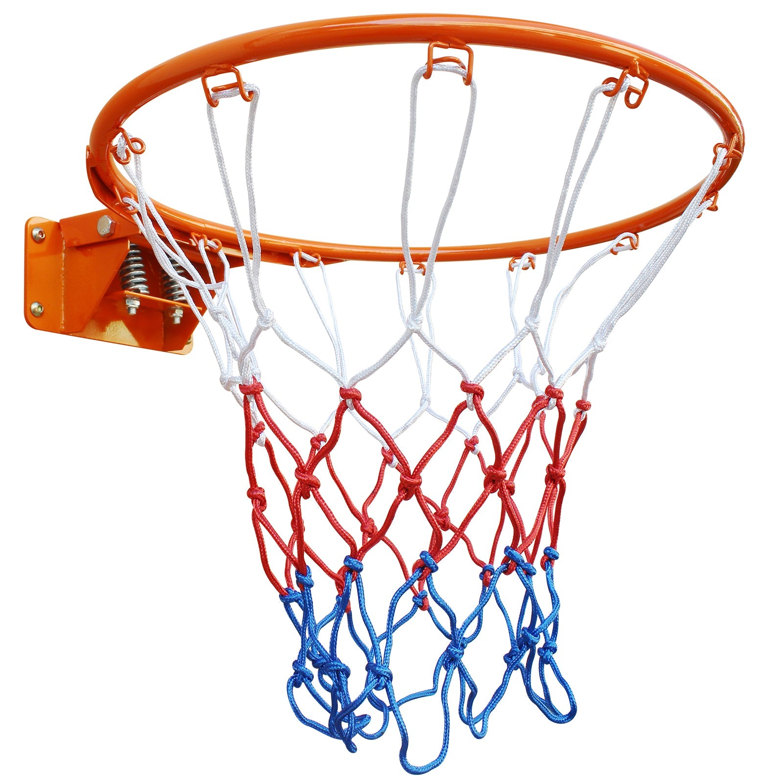 Basketball Rim Replacement, Double Spring Solid, In-Ground & Wall-Mounted Steel, Orange