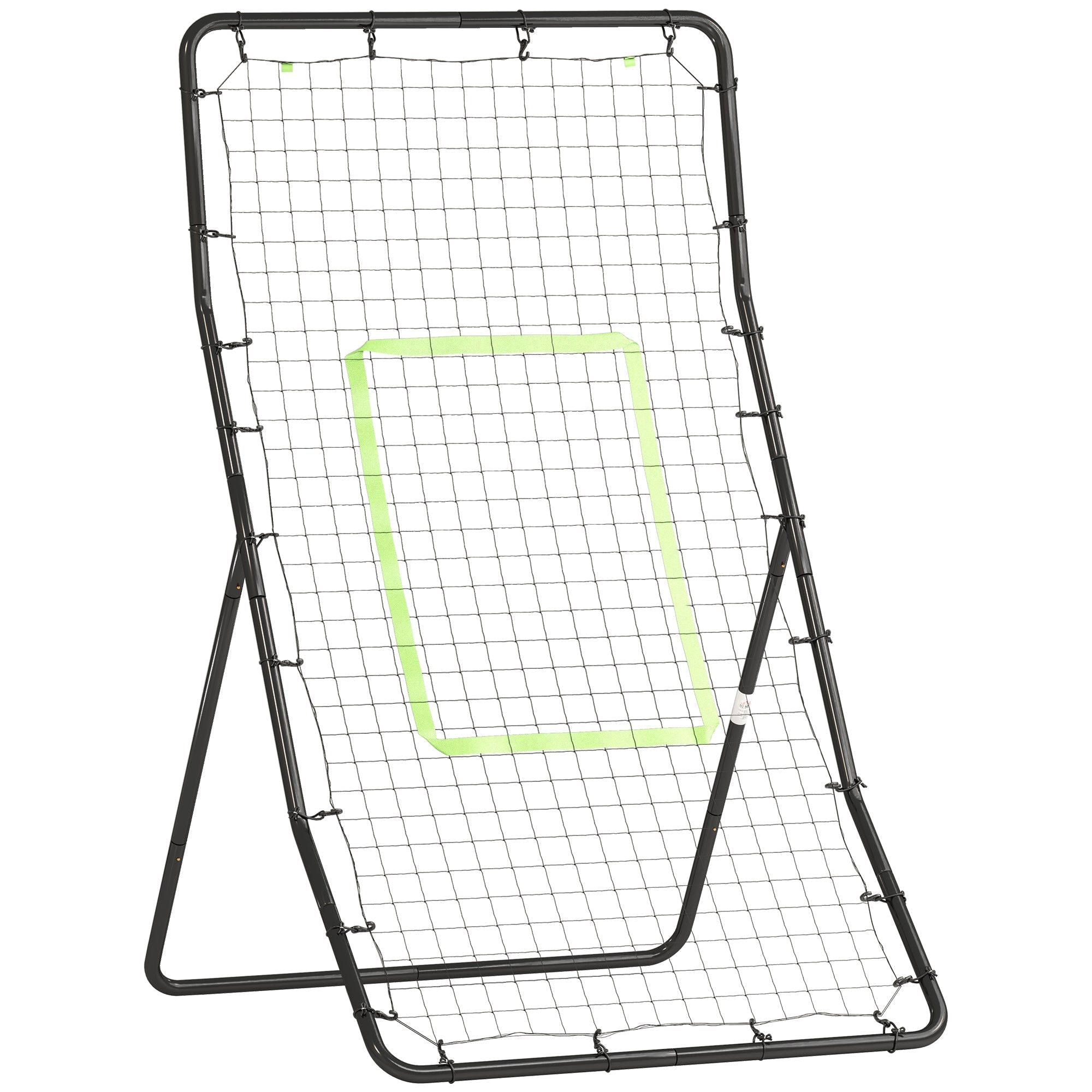 Kickback Rebounder Tor, 75x126cm Fußball Trainingshilfe, Schwarzer Stahl und PE