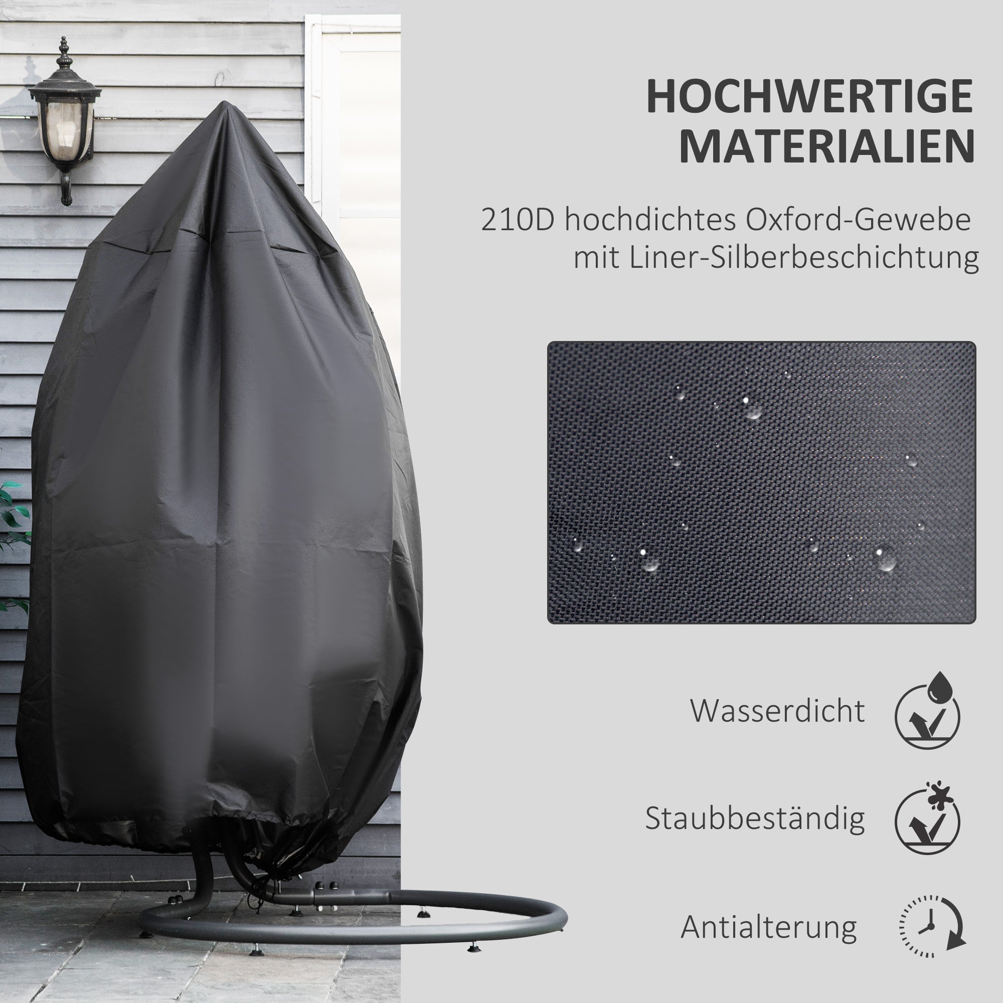 Hanging Chair Cover Waterproof 210D Oxford Ø115 x 190H cm
