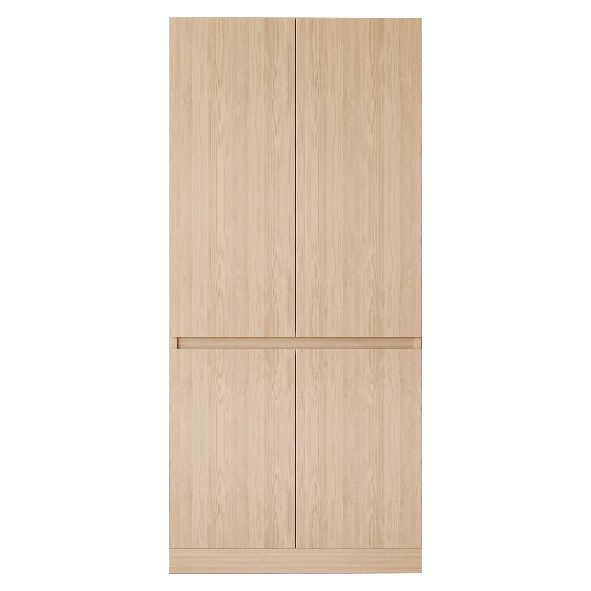 Wardrobe Double Door Large Storage 70x40x170cm Wood Color