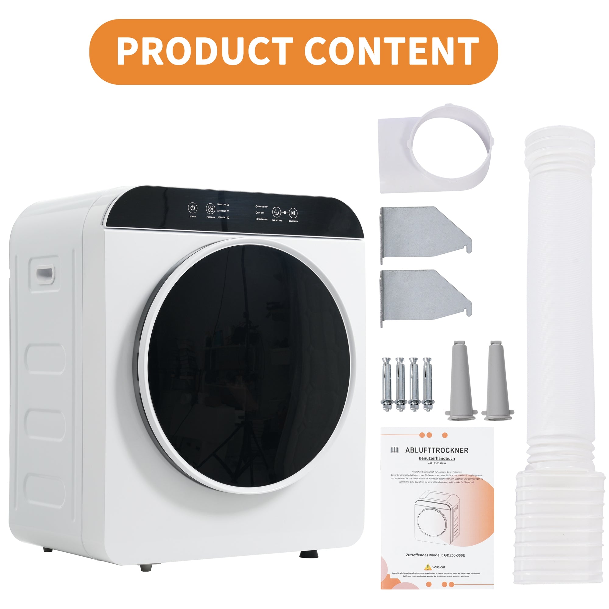 Exhaust Gas Dryer, 3kg Capacity, 6 Programs, UV and High-Temperature S ...