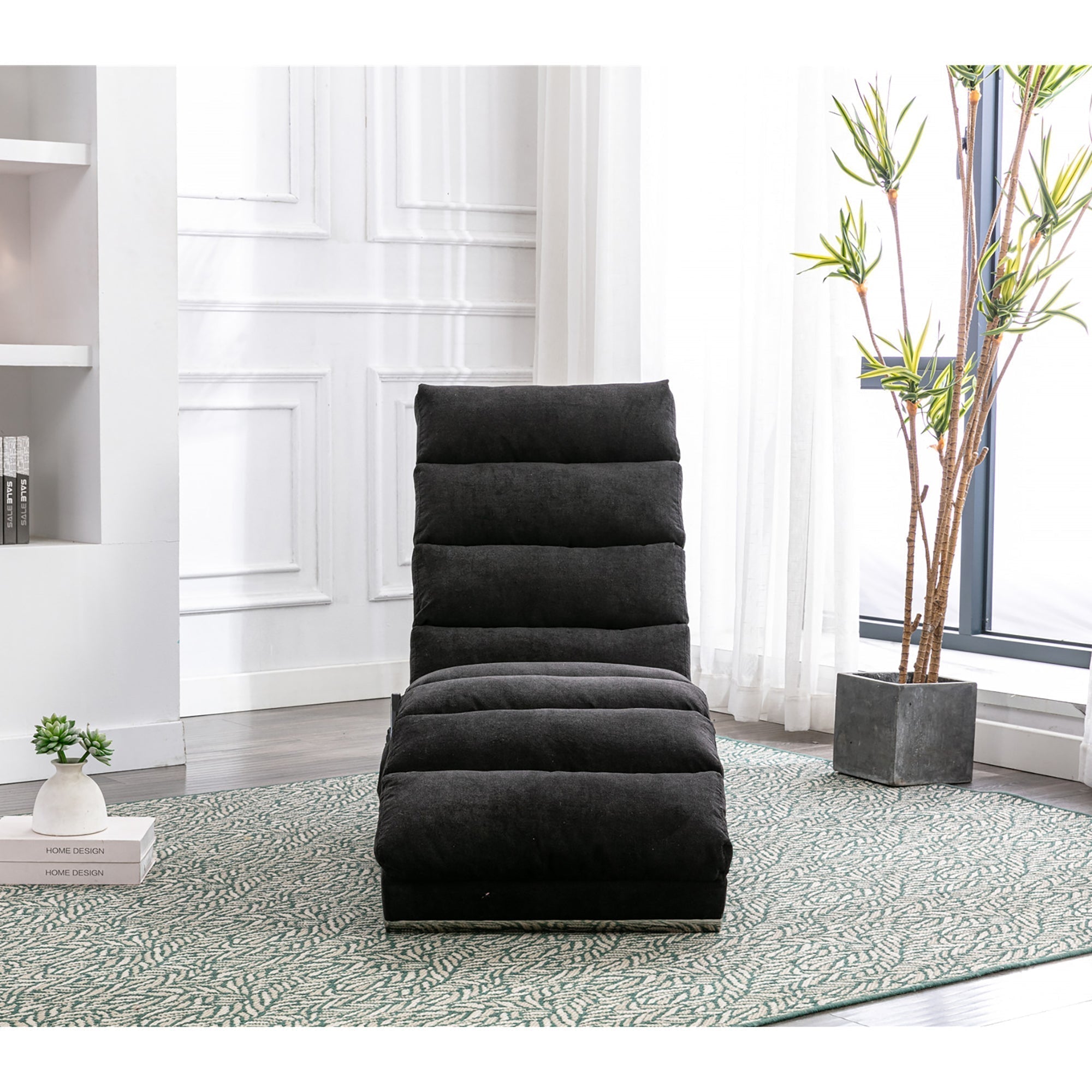 Relaxation Lounger Fixed Reclining Sofa Full Body Support Vibration Side Pockets
