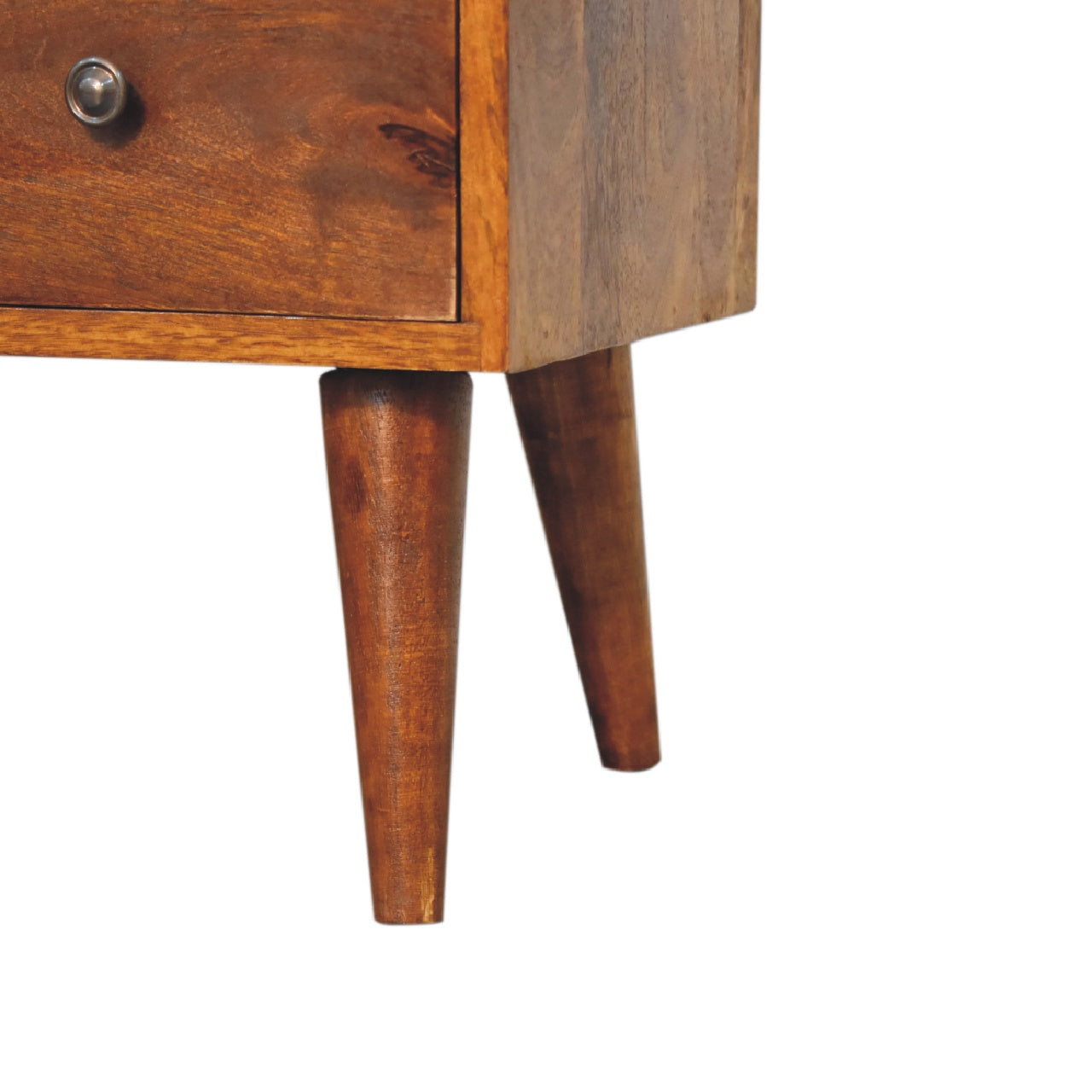 Classic Chestnut Coffee Table, 2 Drawers & Open Slot, Solid Wood Dark Brown