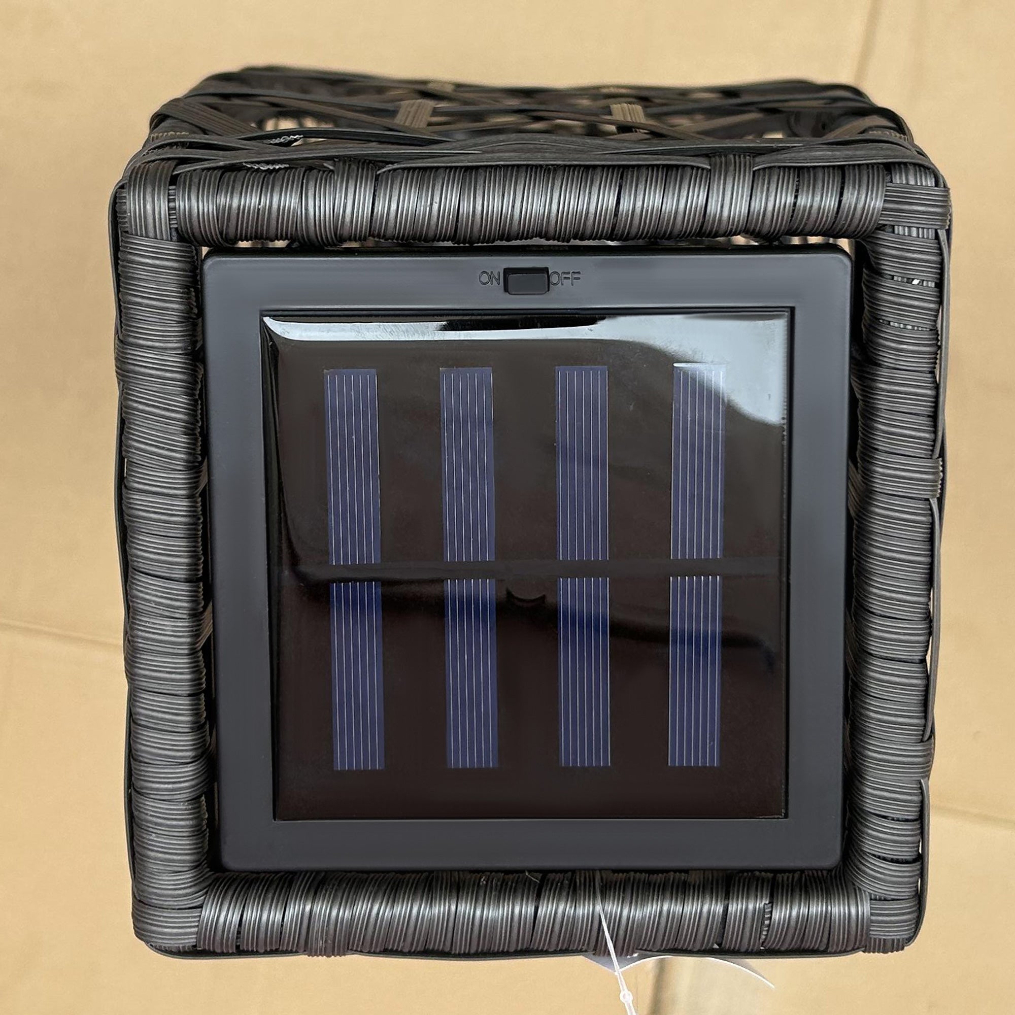 Solar LED Garden Light Rattan Light Sensor Outdoor UV Resistant, Grey