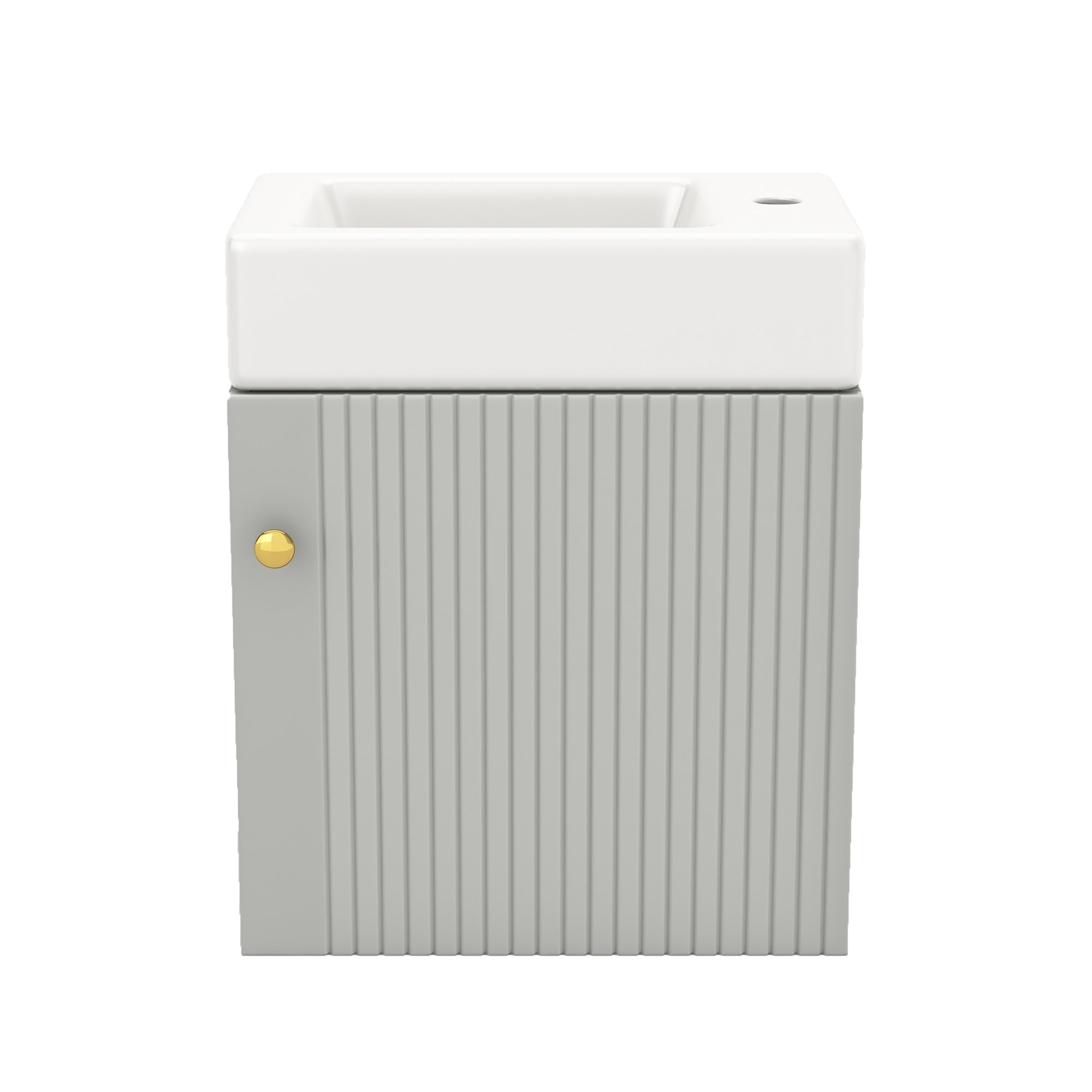 Bathroom Furniture Washbasin with 46cm Vanity Unit, Hanging, Small Guest