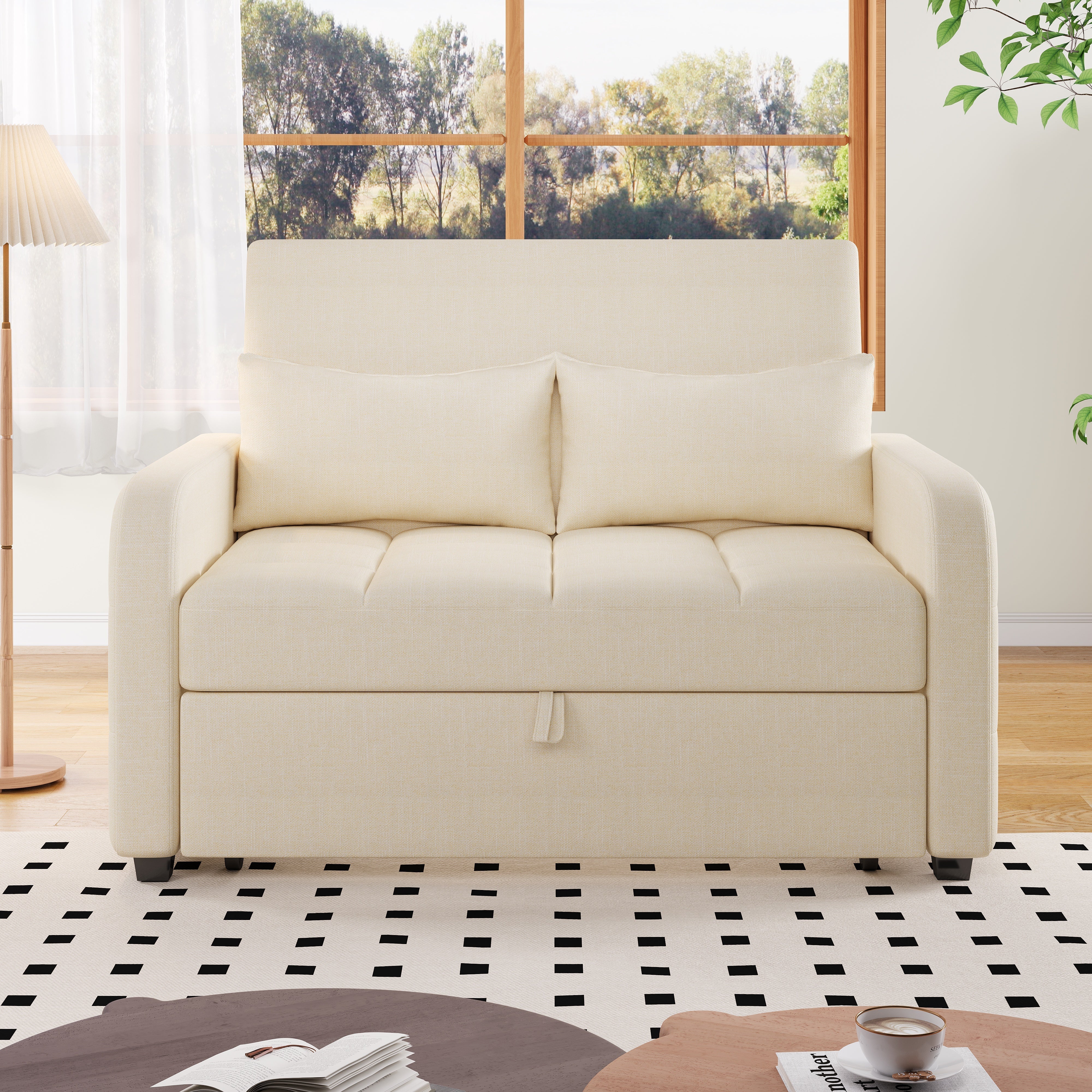 Sofa Bed, Multifunctional Folding Adjustable Backrest, 180x127 cm