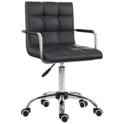 Ergonomischer Bürostuhl, höhenverstellbar mit Armlehnen, Büro & Home, Schwarz