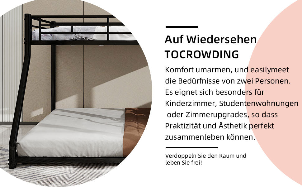 Bunk Bed, Twin Over Full, Metal