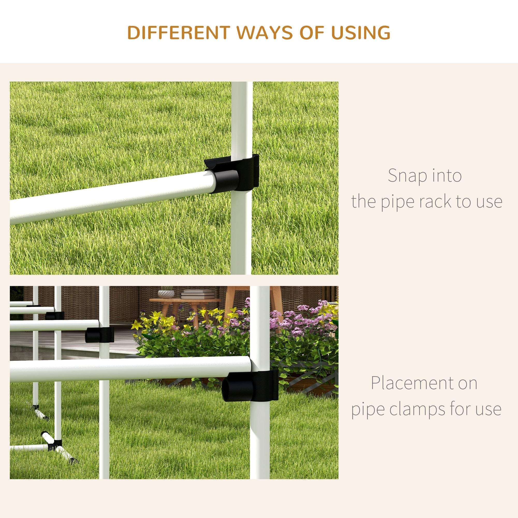 Agility Hurdle Set, 4 Hurdles Slalom Poles, Plastic White