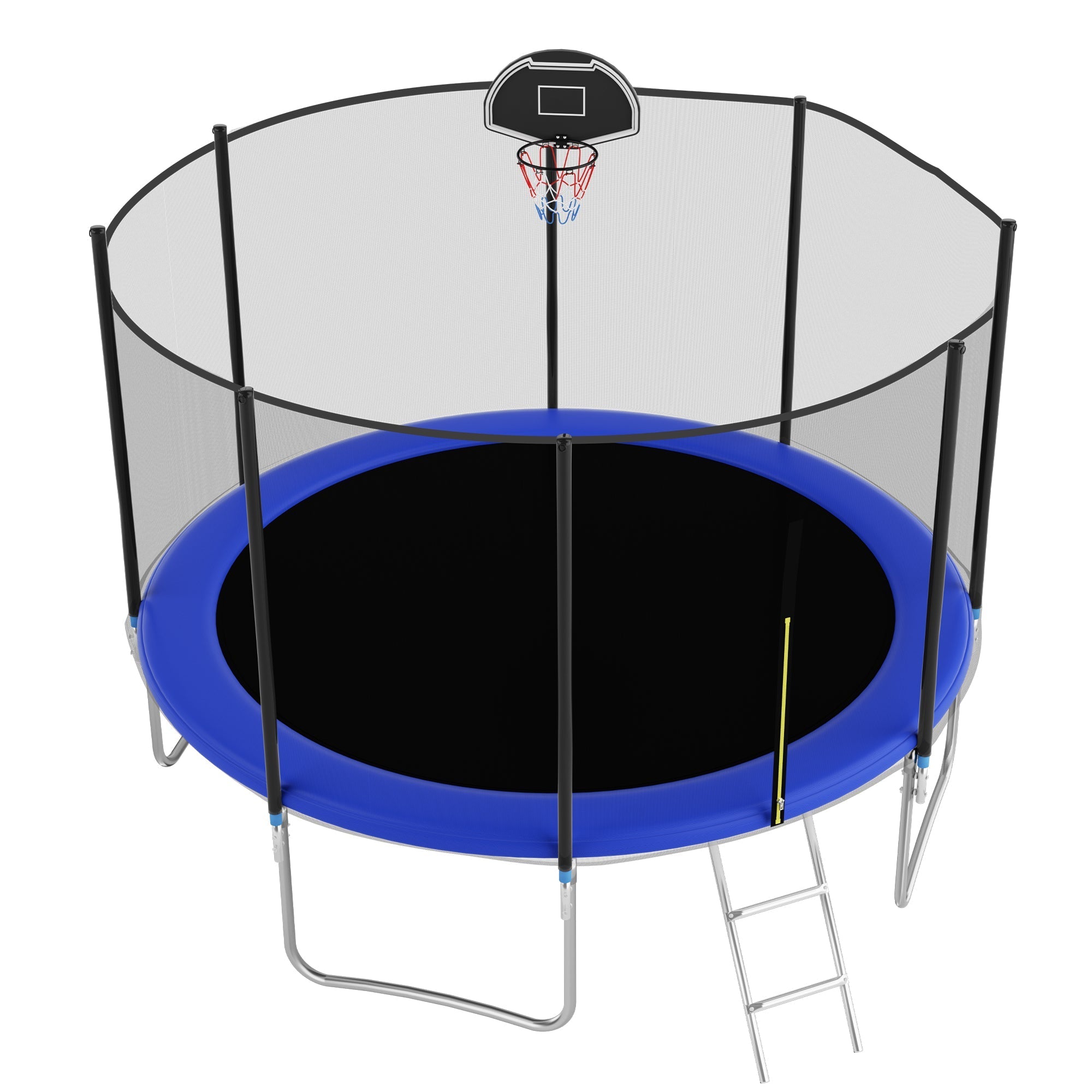 Outdoor Trampoline, 366 cm with Reinforced Leg Crossbars and One-piece Construction, Stable and Robust