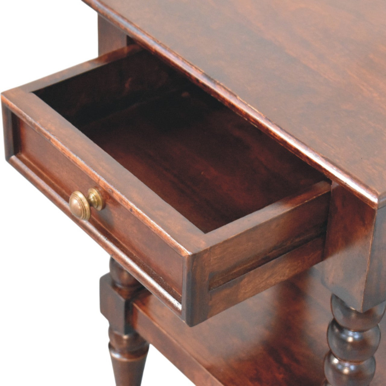Vienna 1-Drawer Nightstand, Solid Mango Wood