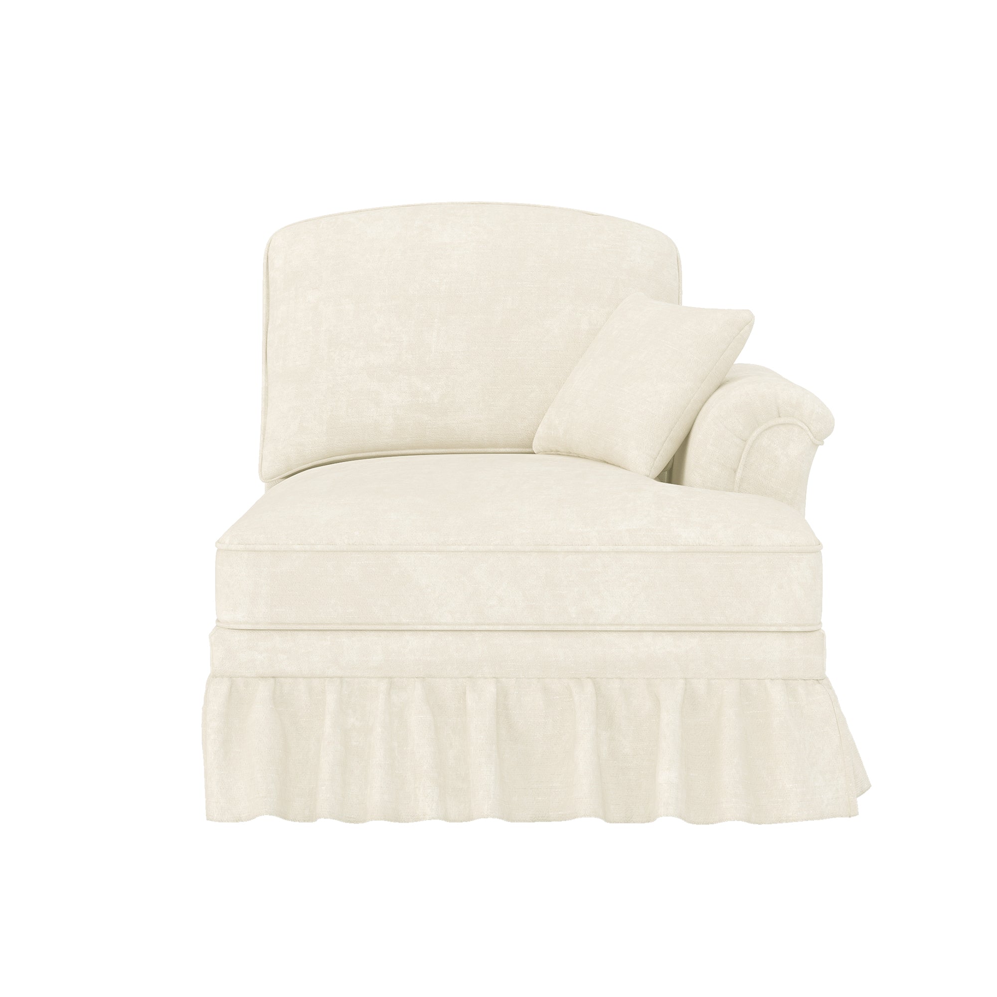 Windsor Sofa RSF with 1 Cushion Chenille White