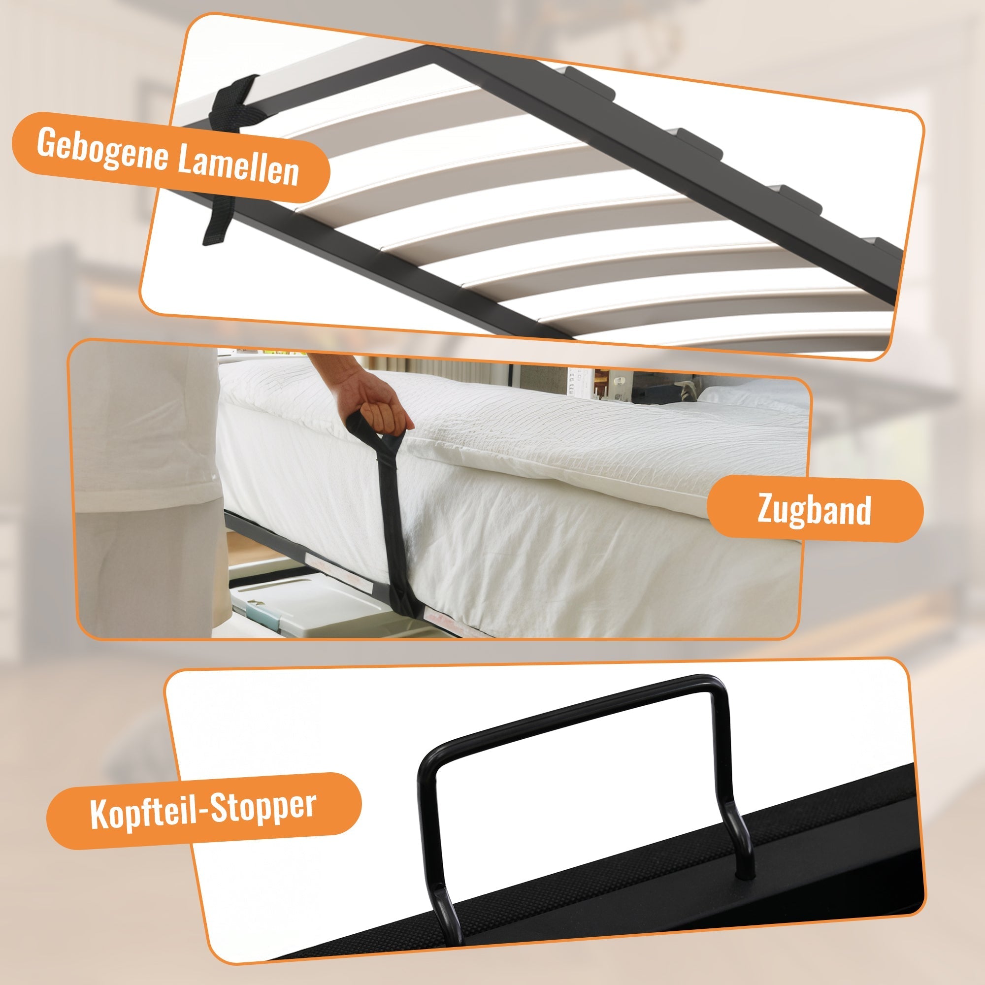 Upholstered Single Bed 90x200cm Hydraulic Storage Cup Holder Charging Station - Linen Grey (With Mattress)