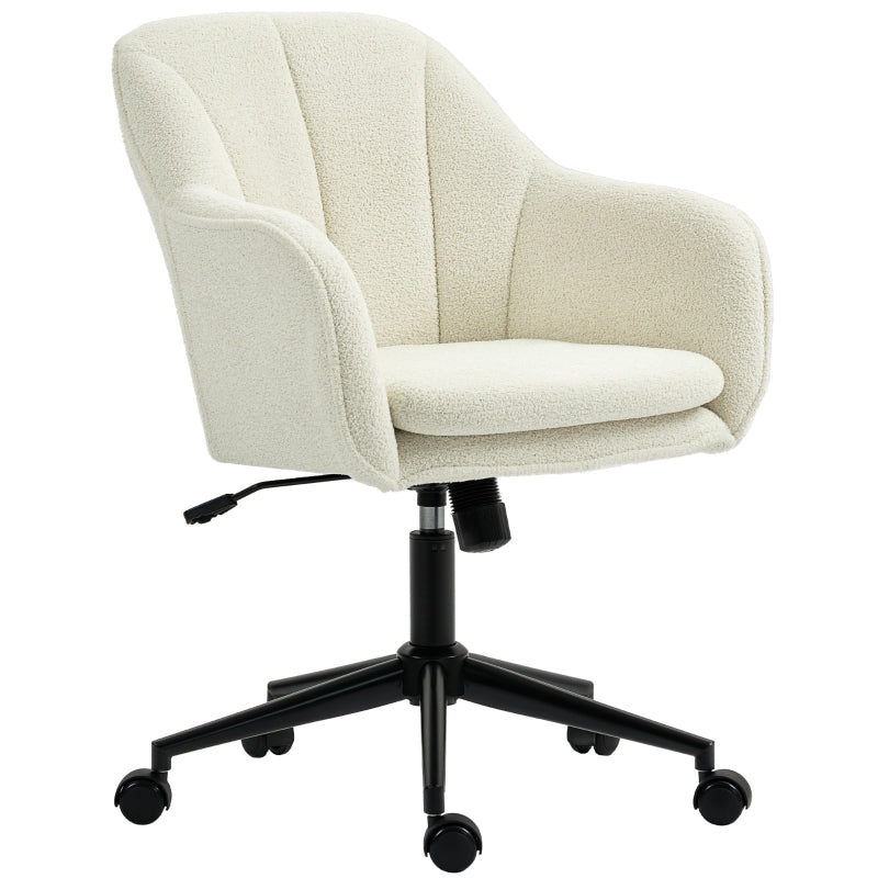 Velvet Vanity Chair Curved Backrest - Beige
