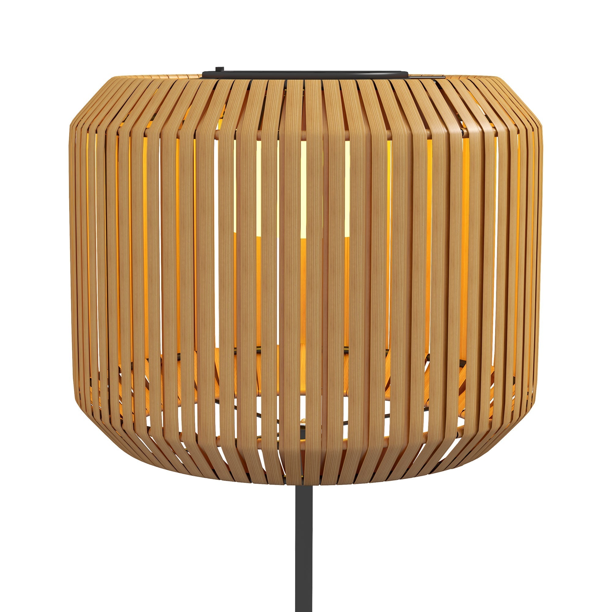 Rattan Solar Lamp Path Light, Warm White, Waterproof LED Garden Light, Steel