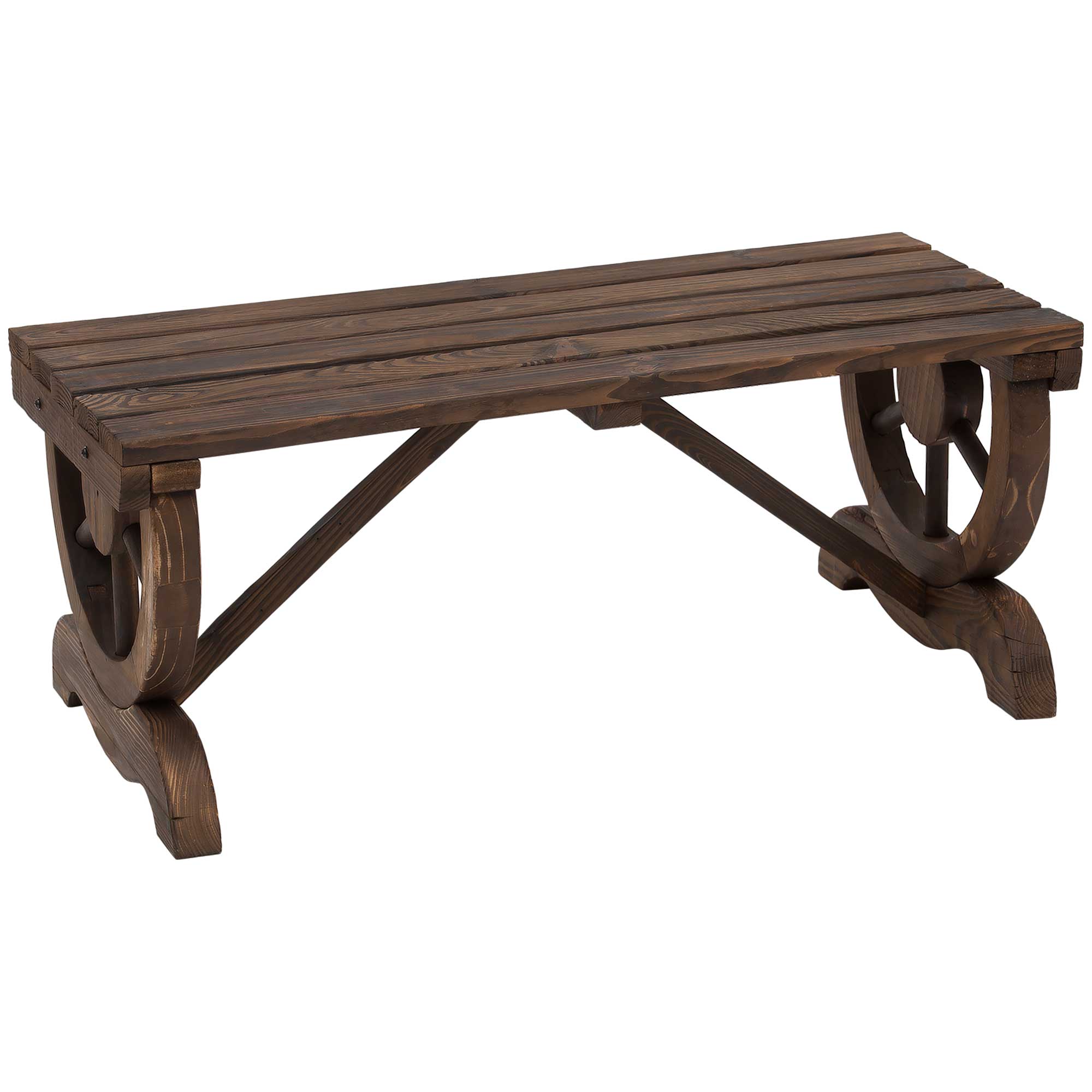 Garden Bench Weatherproof Rustic 98x50x39.5 cm Wooden