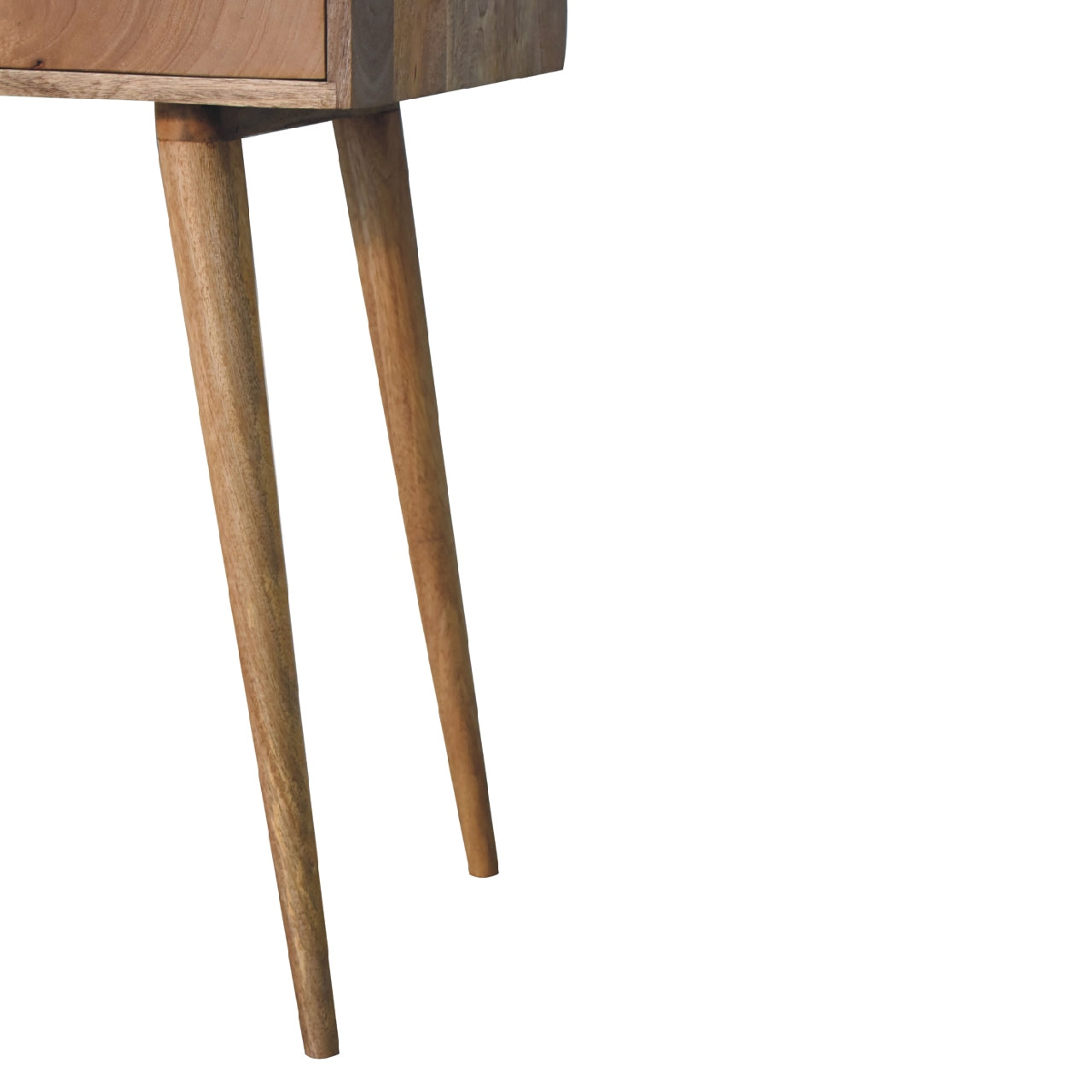 Dressing Table, 2 Drawers 4 Storage Mirror, Solid Wood Brown